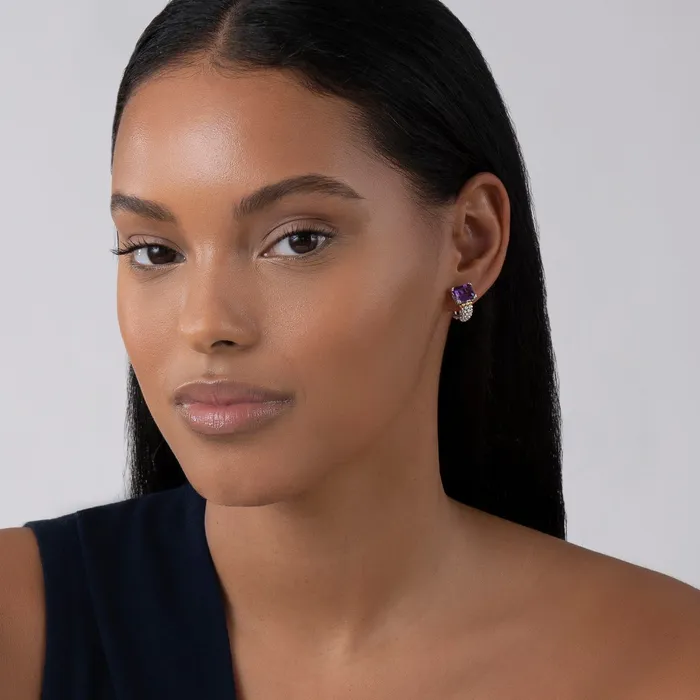 Glacier Amethyst Huggie Earring LAGOS Earrings
