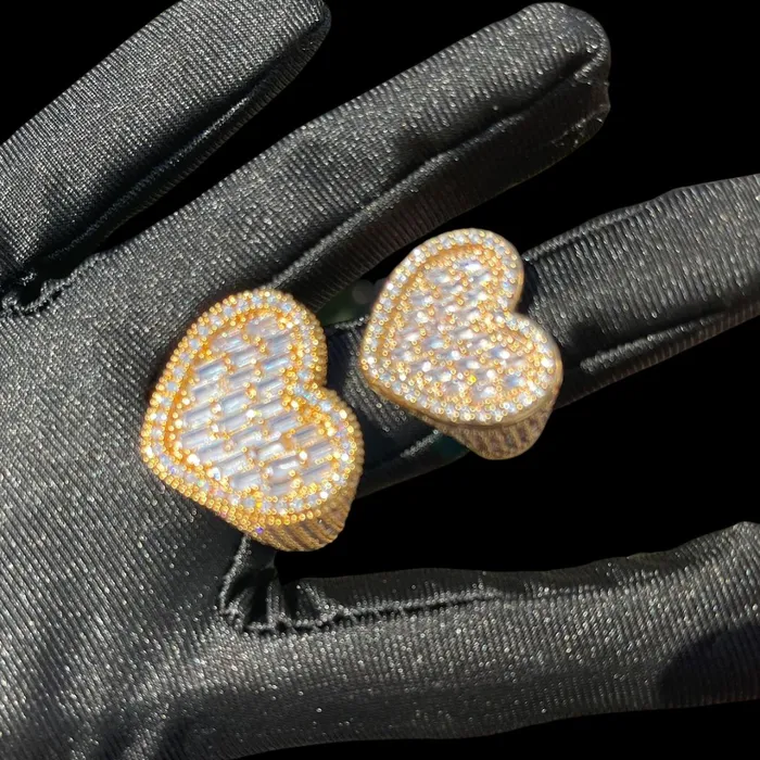 HEART N DIAMOND Heart Iced Out Tennis Diamond Ring Rings