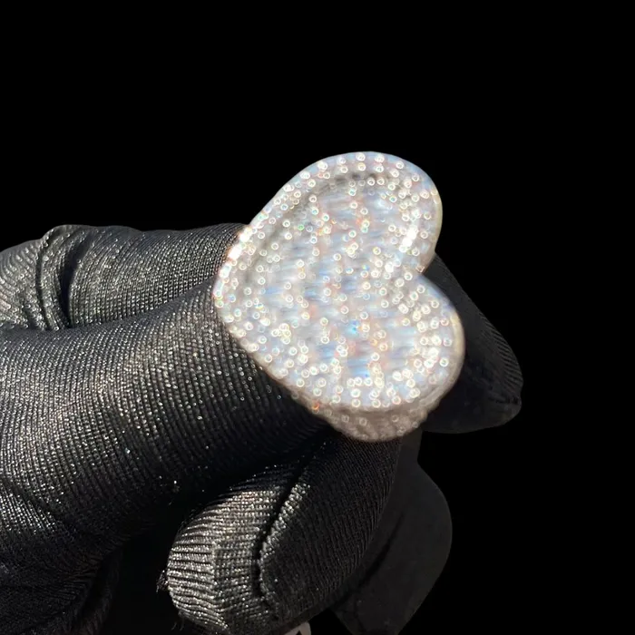 HEART N DIAMOND Heart Iced Out Tennis Diamond Ring Rings