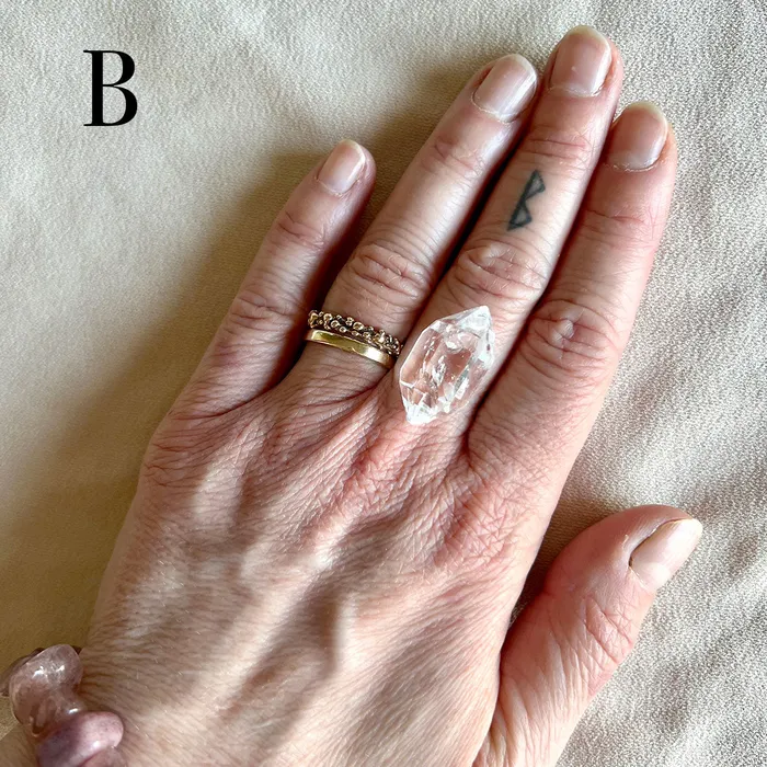 Herkimer Diamond Ring One of a Kind Giardinoblu Rings