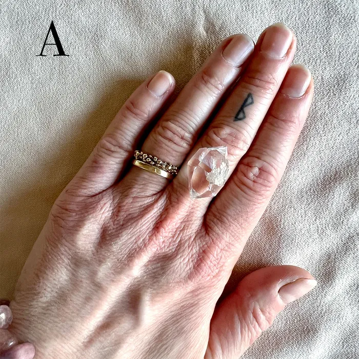 Herkimer Diamond Ring One of a Kind Giardinoblu Rings