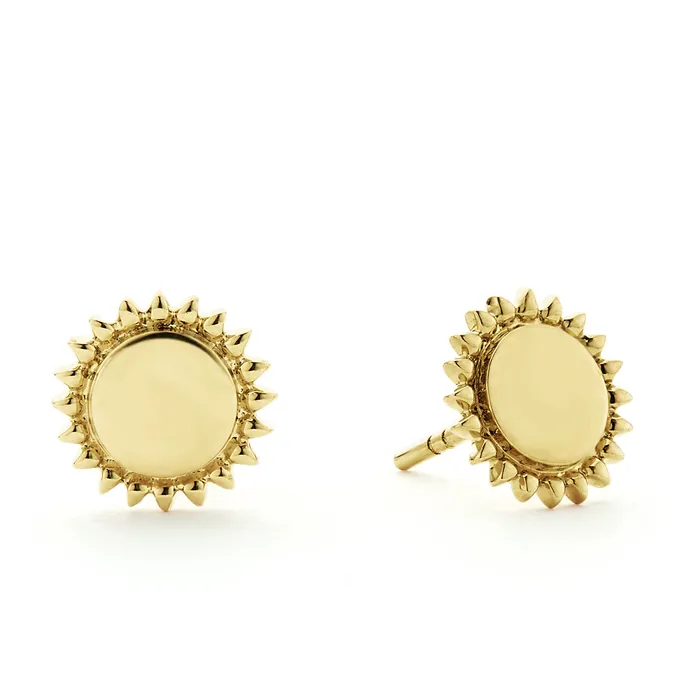 KSL 18K Gold Circle Stud Earrings LAGOS Earrings
