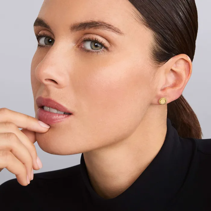 KSL 18K Gold Circle Stud Earrings LAGOS Earrings