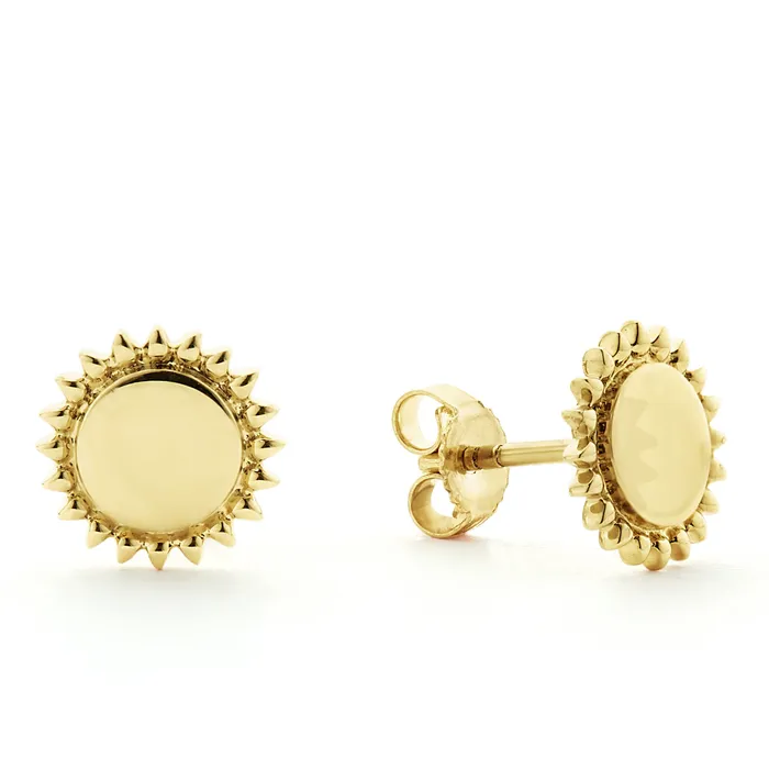 KSL 18K Gold Circle Stud Earrings LAGOS Earrings