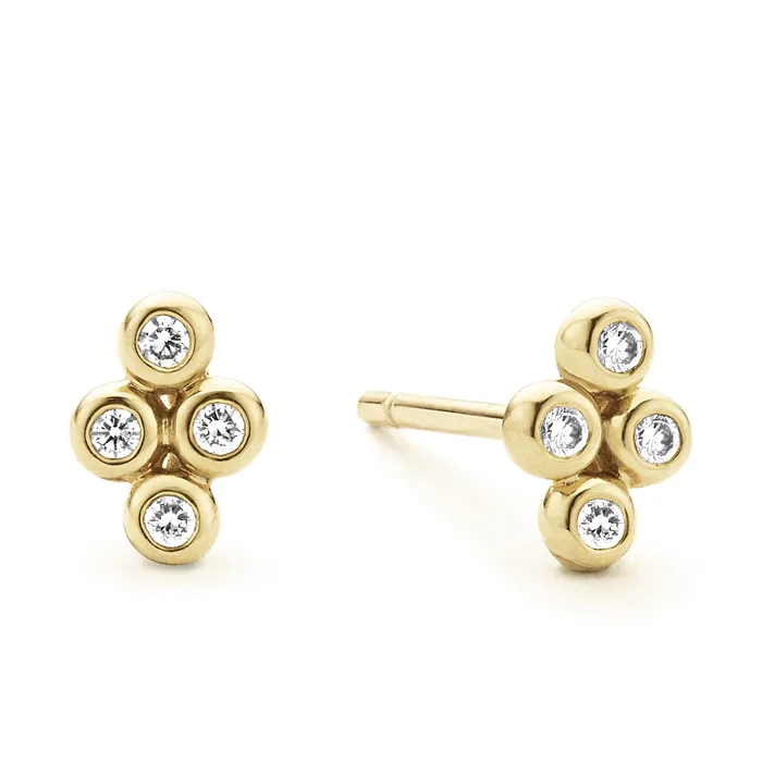 KSL 18K Gold Diamond Stud Earrings LAGOS Earrings