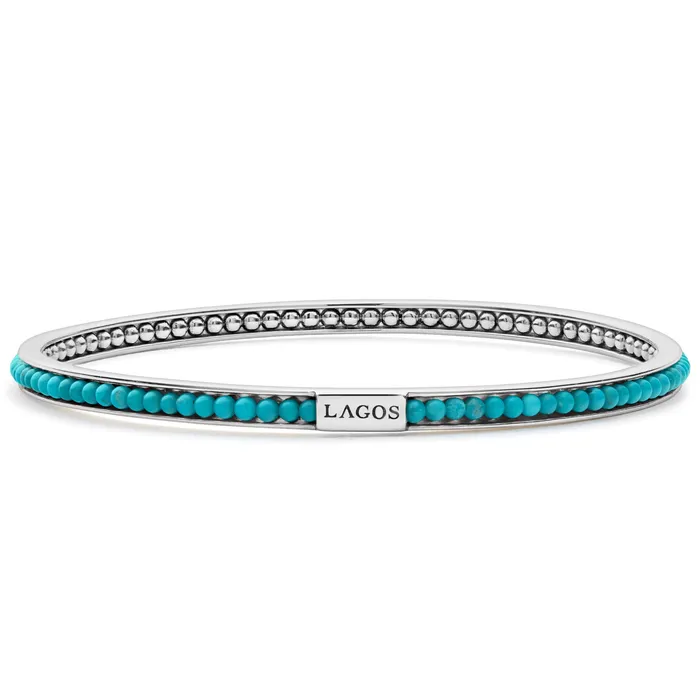 LAGOS Bracelets Caviar Icon Turquoise Bangle