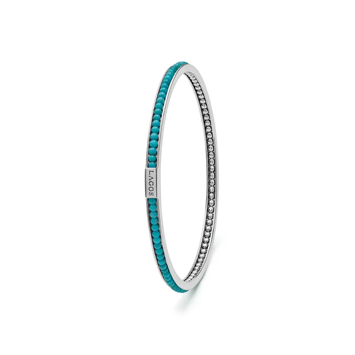 LAGOS Bracelets Caviar Icon Turquoise Bangle