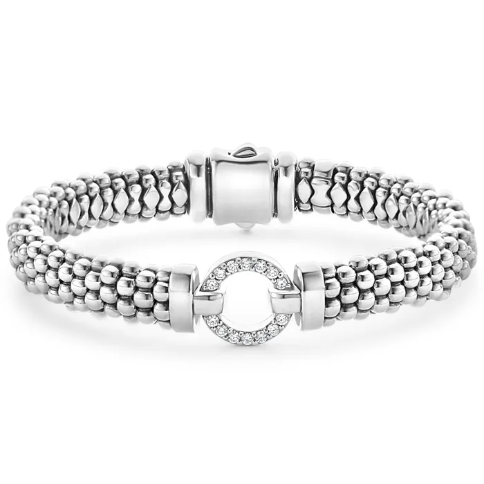 LAGOS Bracelets Enso Diamond Circle Caviar Bracelet 9mm
