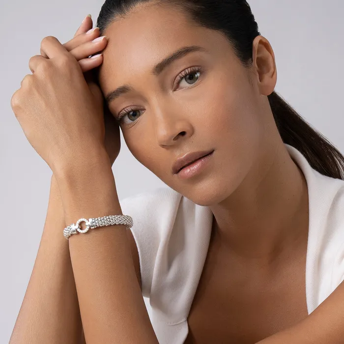 LAGOS Bracelets Enso Diamond Circle Caviar Bracelet 9mm
