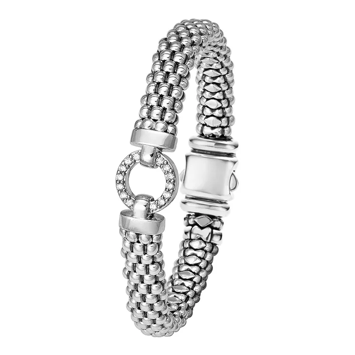 LAGOS Bracelets Enso Diamond Circle Caviar Bracelet 9mm