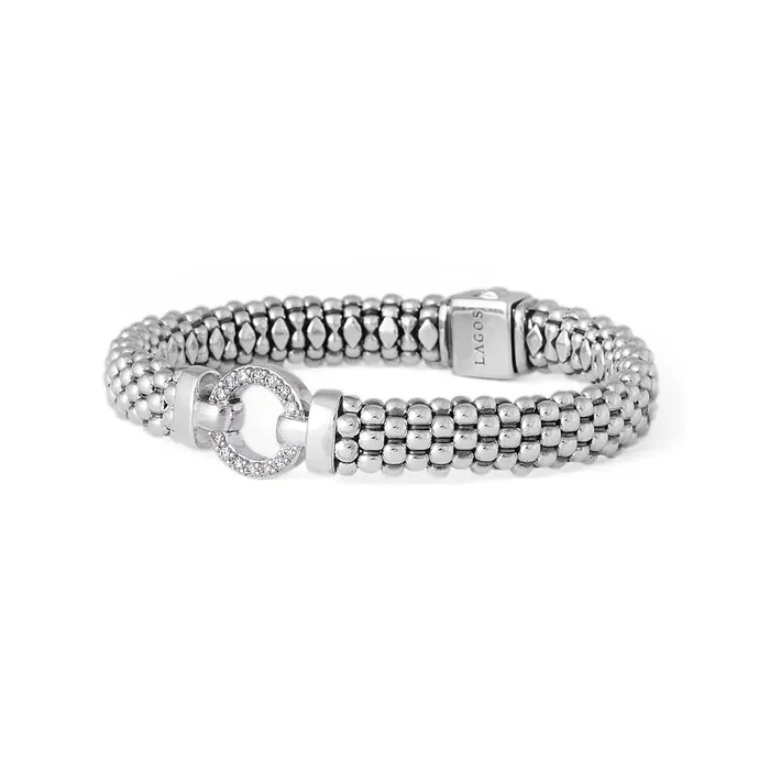 LAGOS Bracelets Enso Diamond Circle Caviar Bracelet 9mm