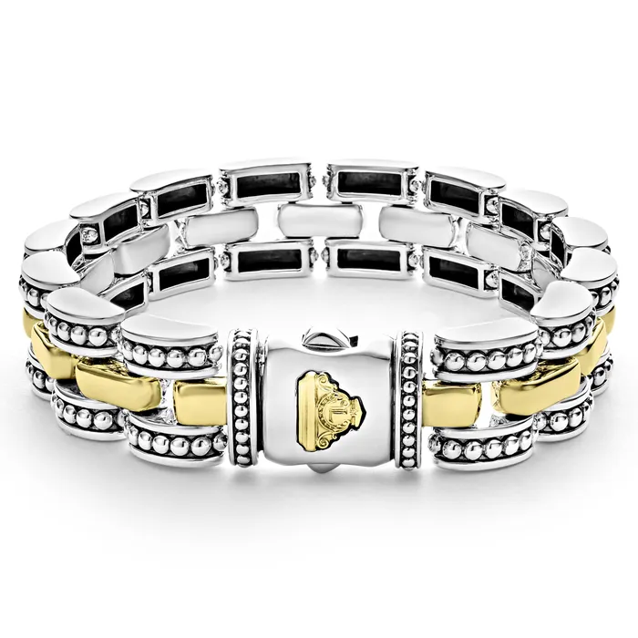 LAGOS Bracelets High Bar TwoTone Caviar Link Bracelet