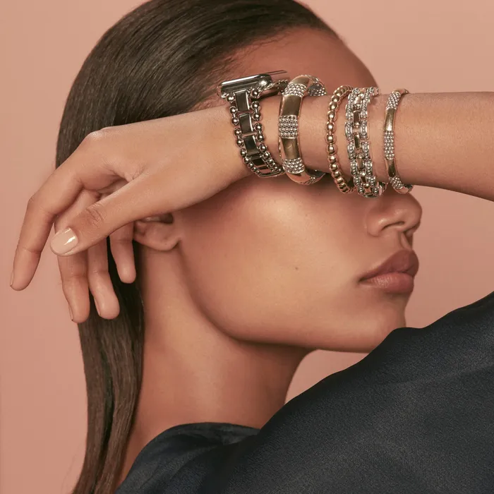 LAGOS Bracelets High Bar TwoTone Caviar Link Bracelet