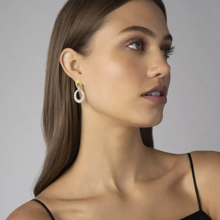 LAGOS Caviar Lux Caviar Oval Diamond Drop Earrings Earrings