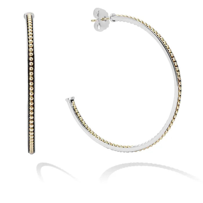 LAGOS Earrings KSL Large TwoTone Hoop Earrings