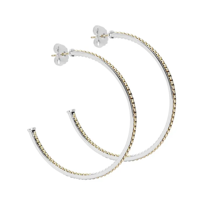 LAGOS Earrings KSL Large TwoTone Hoop Earrings