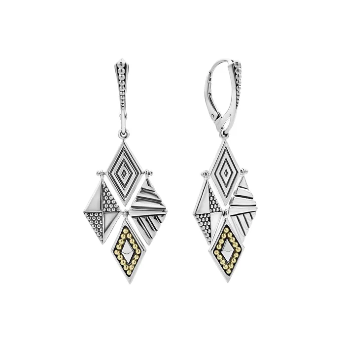 LAGOS Earrings Signature Caviar TwoTone Drop Earrings