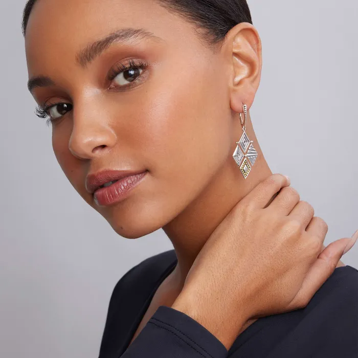 LAGOS Earrings Signature Caviar TwoTone Drop Earrings
