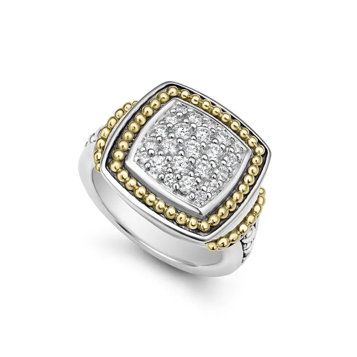 LAGOS Rings Rittenhouse TwoTone Diamond Square Ring