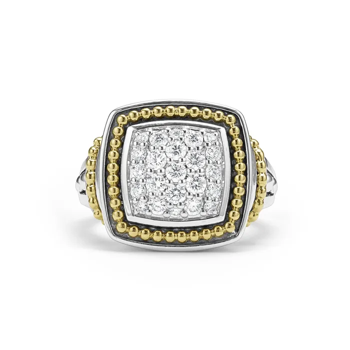 LAGOS Rings Rittenhouse TwoTone Diamond Square Ring