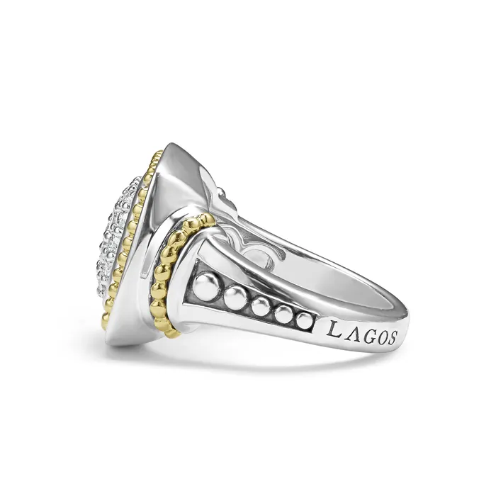 LAGOS Rings Rittenhouse TwoTone Diamond Square Ring