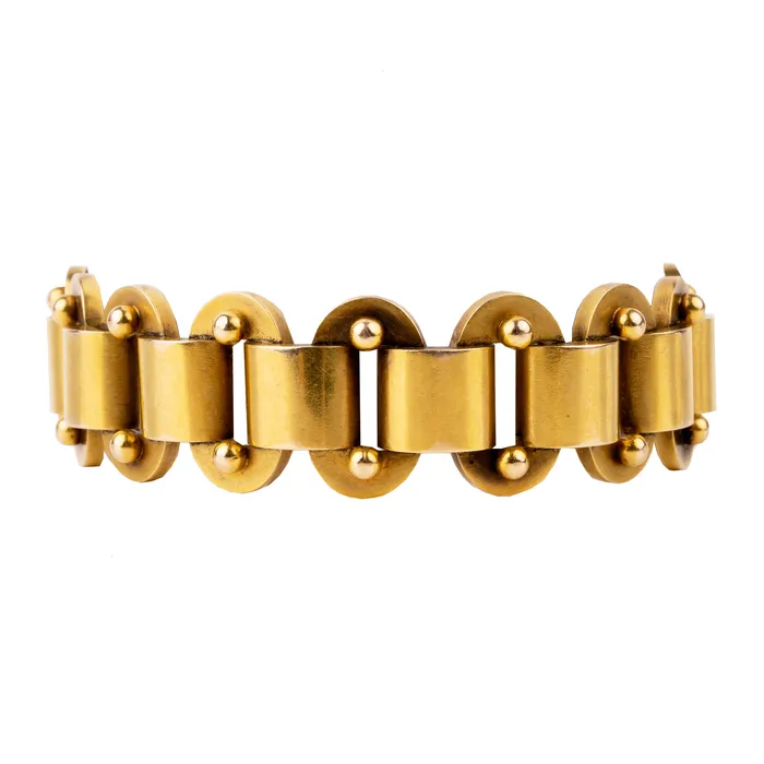 Late Victorian Era Gold Bracelet Bell Bird Antiques Bracelets