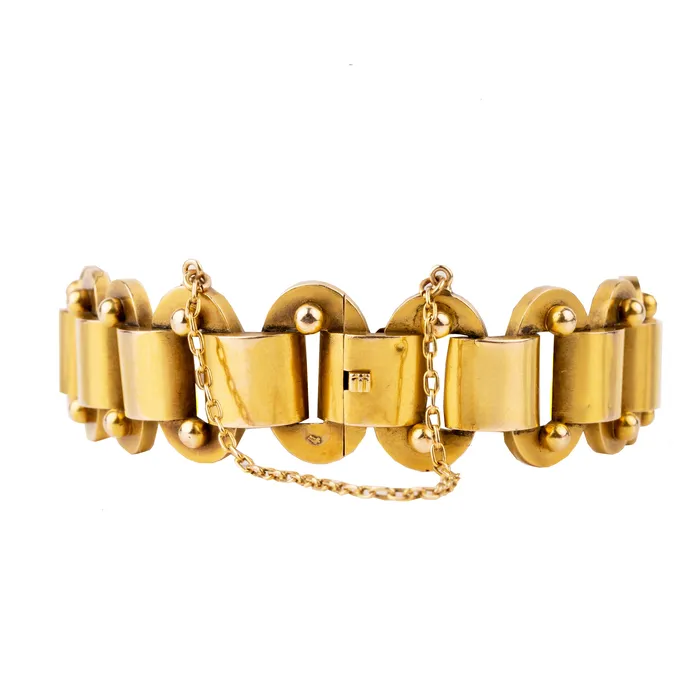 Late Victorian Era Gold Bracelet Bell Bird Antiques Bracelets