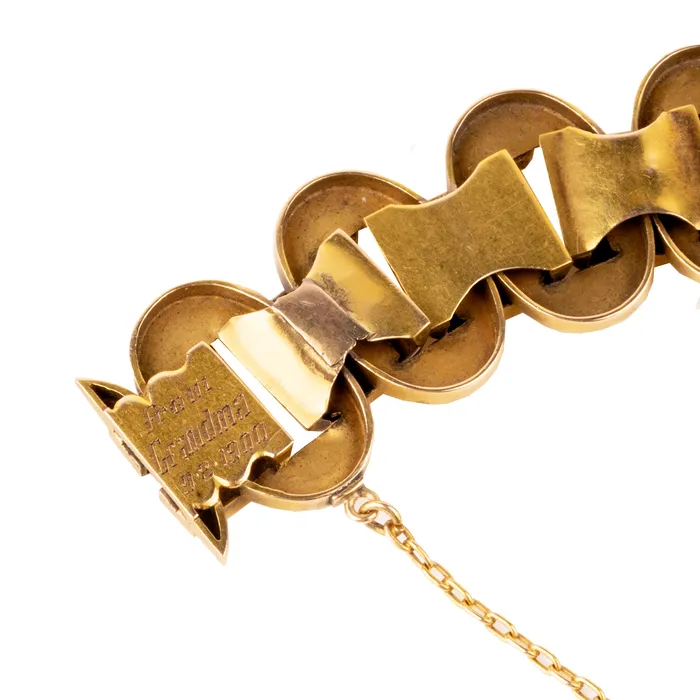 Late Victorian Era Gold Bracelet Bell Bird Antiques Bracelets