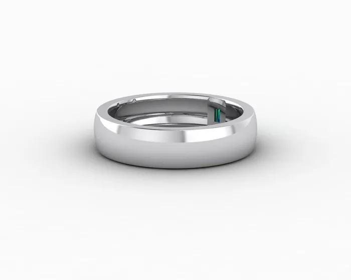 Mariana 45mm Mens Green Emerald Baguette Wedding Band Sapheena Jewelry Rings