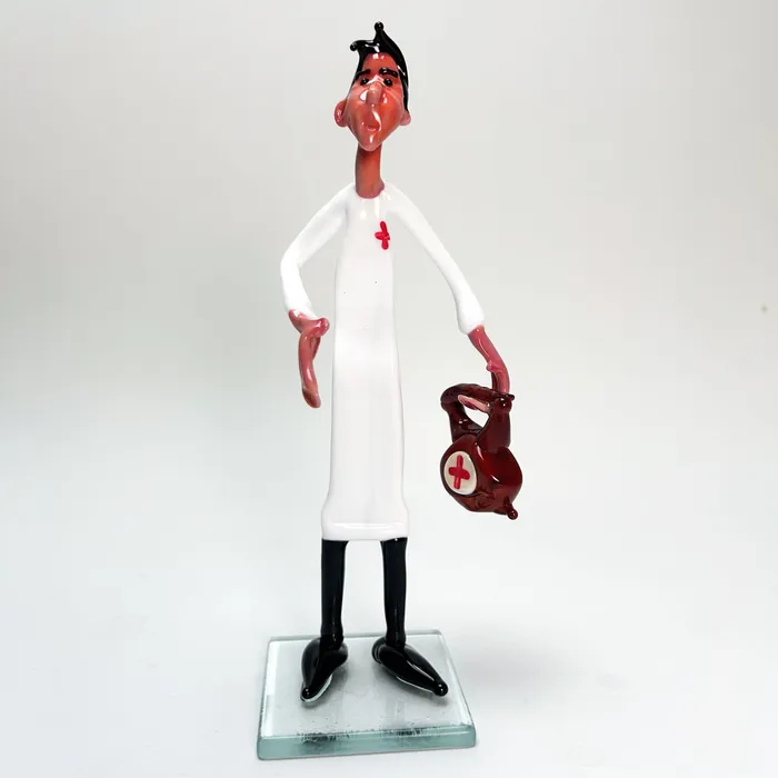 MuranoVItrum Earrings Murano Glass Figurines Celebrating Medical Specialties