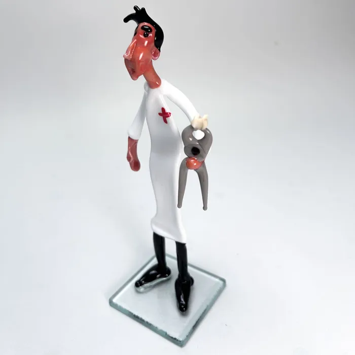 MuranoVItrum Earrings Murano Glass Figurines Celebrating Medical Specialties