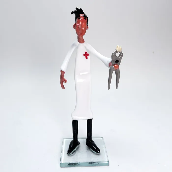 MuranoVItrum Earrings Murano Glass Figurines Celebrating Medical Specialties