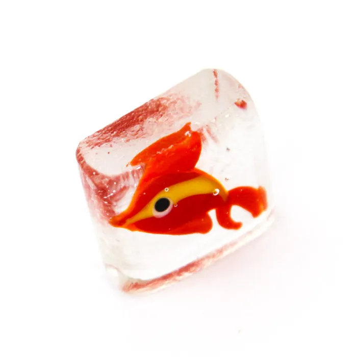 MuranoVItrum Earrings Transparent Squared mini Aquarium MuranoVItrum Earrings Transparent Squared mini Aquarium