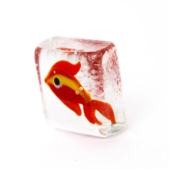 MuranoVItrum Earrings Transparent Squared mini Aquarium MuranoVItrum Earrings Transparent Squared mini Aquarium