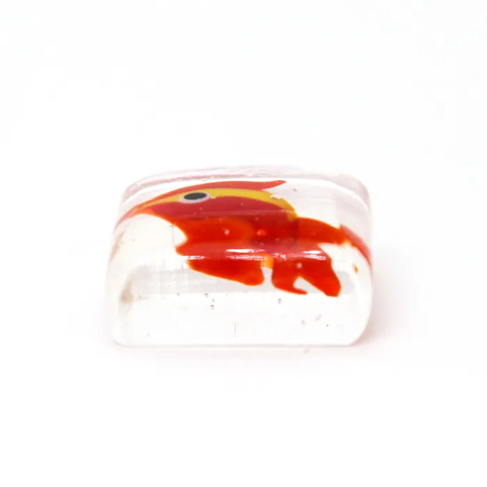 MuranoVItrum Earrings Transparent Squared mini Aquarium MuranoVItrum Earrings Transparent Squared mini Aquarium