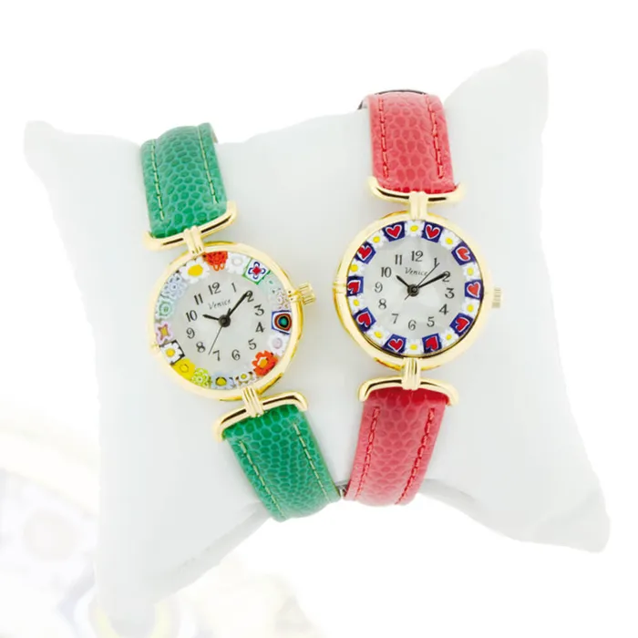 MuranoVItrum Watches Murrina watch with leather strap L