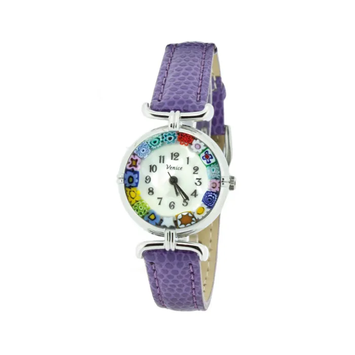MuranoVItrum Watches Murrina watch with leather strap L