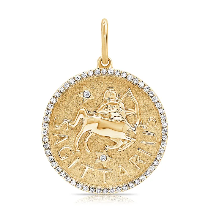 NicoleHD Jewelry Charm Necklaces Sagittarius Zodiac Charm
