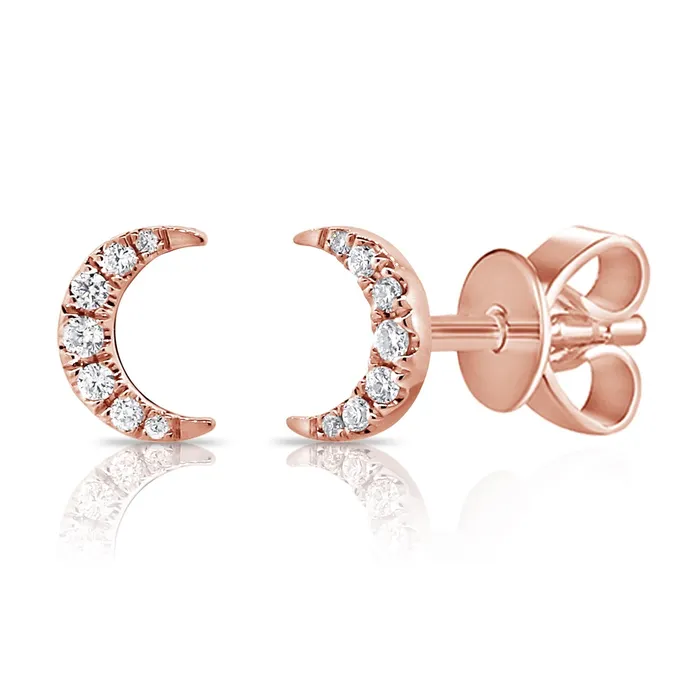 NicoleHD Jewelry Earrings Diamond Mini Moon Earring