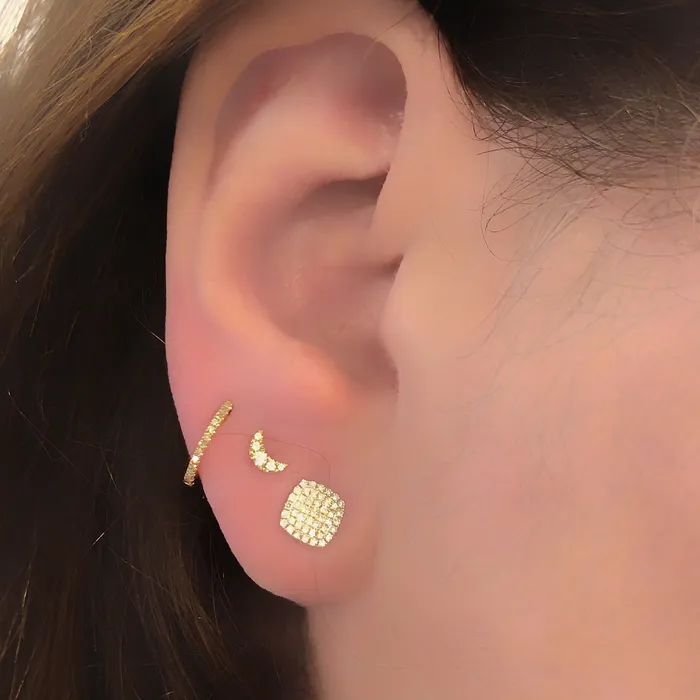 NicoleHD Jewelry Earrings Diamond Mini Moon Earring