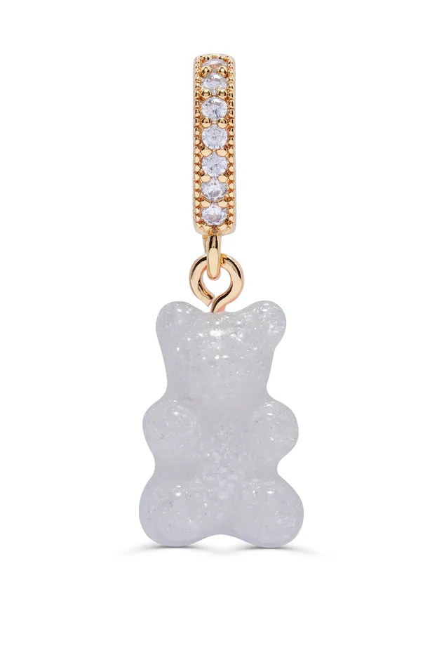 Nostalgia Bear Pave Connector Glittery Crystal Haze Jewelry Rings