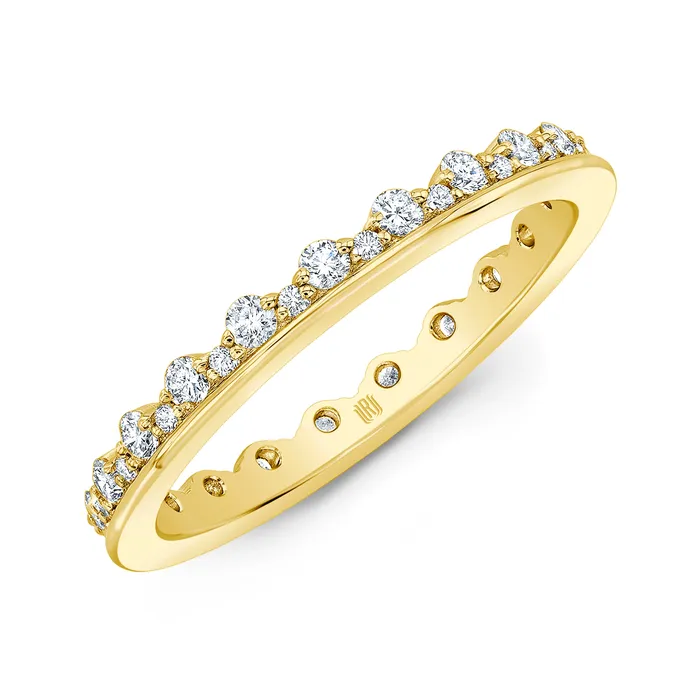 Offset Diamond Shadow Band 56tw Rahaminov Diamonds Rings