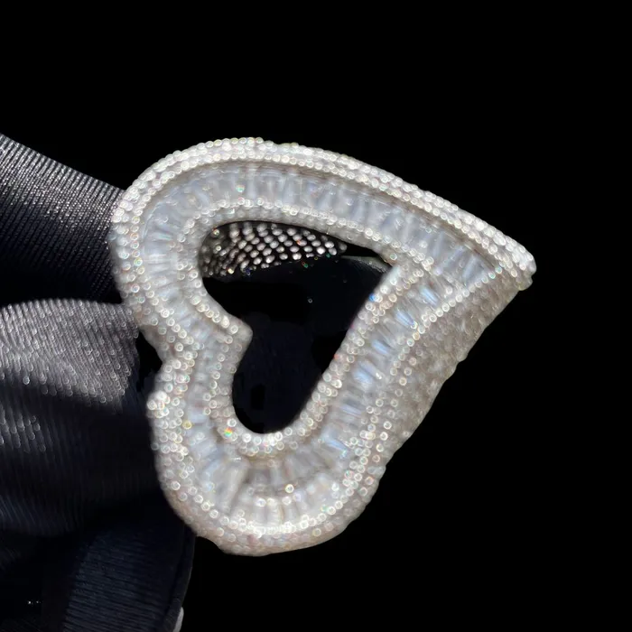 Open Heart Iced Out Diamond Ring OPEN HEART Rings