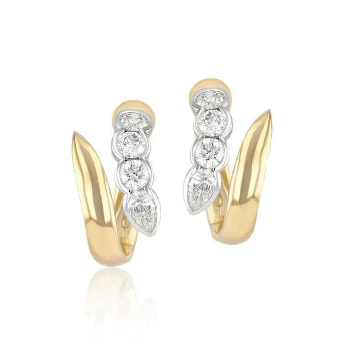 Phillips House Earrings Pear Round Cuddle Front Back Earrings