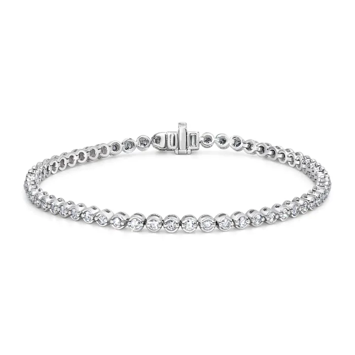 Polachecks Collection Bracelets Bezel Set Diamond Tennis Bracelet 150tw