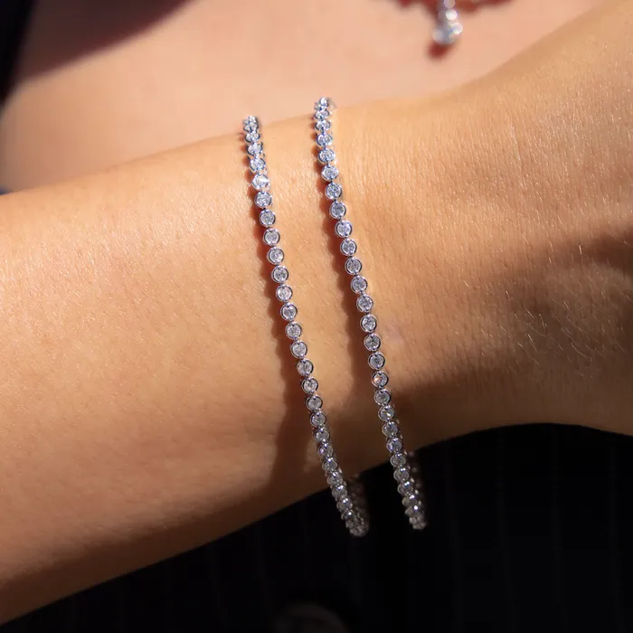 Polachecks Collection Bracelets Bezel Set Diamond Tennis Bracelet 150tw
