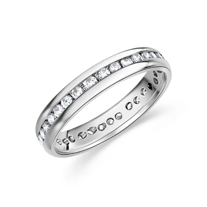 Polachecks Collection Rings Channel Set Eternity Band 66tw
