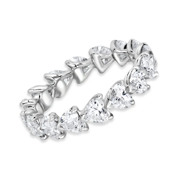 Polachecks Collection Rings Heart Shape Diamond Eternity Band 305tw