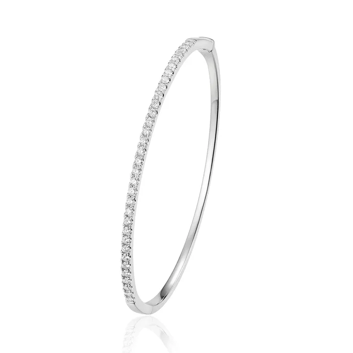 Polachecks Collection Round Diamond Bangle Bracelets