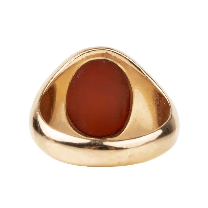 Rings Antique Intaglio Signet Ring Bell Bird Antiques